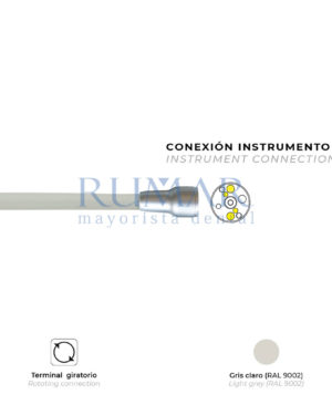 MANGUERA-MICROMOTOR-MC2-ISOLITE-LED-ISO300-ABIERTA-GRIS-CLARO-TERMINAL-GIRATORIO-0054-MARCA