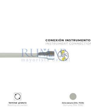 MANGUERA-MICROMOTOR-MC2-ISOLITE-LED-ISO300-ABIERTA-GRIS-OSCURO-TERMINAL-GIRATORIO-0055-MARCA
