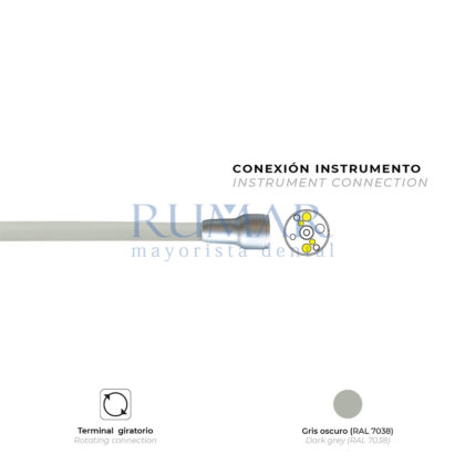 MANGUERA-MICROMOTOR-MC2-ISOLITE-LED-ISO300-ABIERTA-GRIS-OSCURO-TERMINAL-GIRATORIO-0055-MARCA