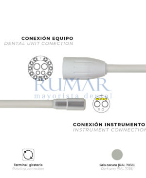 MANGUERA-MICROMOTOR-MC3-MC3LK-MC3LED-CON-SIN-LUZ-PARA-CEFLA-GRIS-OSCURO-TERMINAL-GIRATORIO-0071-MARCA
