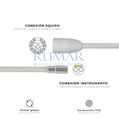 MANGUERA-MICROMOTOR-MC3-MC3LK-MC3LED-CON-SIN-LUZ-PARA-CEFLA-GRIS-OSCURO-TERMINAL-GIRATORIO-0071-MARCA