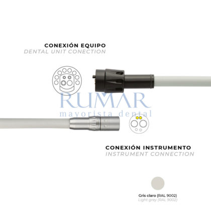 MANGUERA-TURBINA-MIDWEST-4-SIN-LUZ-6-ORIFICIOS-PARA-SIRONA-GRIS-CLARO-0020-MARCA