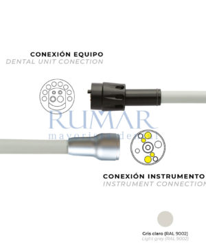 MANGUERA-MICROMOTOR-BIEN-AIR-MC2-ISOLITE-300-CON-LUZ-CONECTOR-EQUIPO-SIRONA-GRIS-CLARO-0085-MARCA