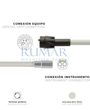 HOSE-MICROMOTOR-MC3-NSK-M40-FOR-SIRONA-LIGHT-GRAY-ENDINAL-ROTATING-0088-BRAND
