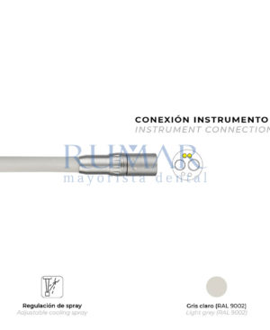 MANGUERA-TURBINA-MIDWEST-4-CON-LUZ-6-ORIFICIOS-ABIERTA-GRIS-CLARO-REGULACION-SPRAY-0003-MARCA
