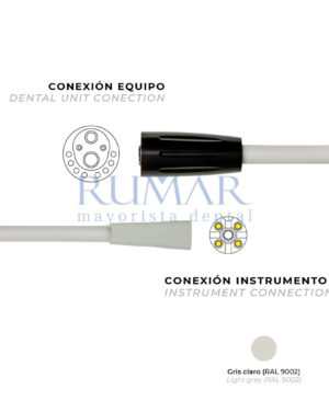 MANGUERA-ULTRASONIDOS-SATELEC-NEWTRON-SUPRASSON-CON-LUZ-PARA-PLANMECA-GRIS-CLARO-0030-MARCA