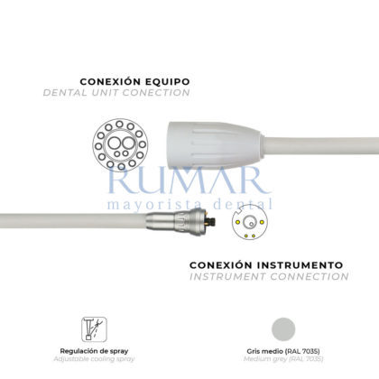 MANGUERA-MICROMOTOR-KAVO-K190-K196-K200-CHIRANA-MEDICAL-CH660L-PARA-KAVO-REGULACION-SPRAY-GRIS-MEDIO-0102-MARCA