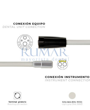 MANGUERA-MICROMOTOR-BIEN-AIR-MC3-CONECTOR-EQUIPO-PLANMECA-TERMINAL-GIRATORIO-GRIS-CLARO-0082-MARCA