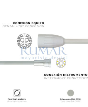 MANGUERA-PARA-MICROMOTOR-CEFLA-IMMRL-IMMR-STERN-WEBER-IXR3L-IXR3-CASTELLINI-HANDY-POWER-HANDY-POWER-LED-CONECTOR-CEFLA-GRIS-OSCURO-TERMINAL-GIRATORIO-0096-MARCA
