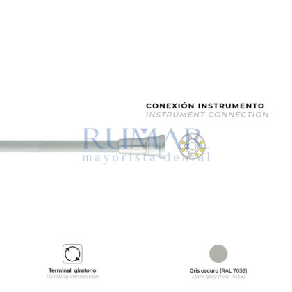 MANGUERA-PARA-MICROMOTOR-CEFLA-IMMRL-IMMR-STERN-WEBER-IXR3L-IXR3-CASTELLINI-HANDY-POWER-HANDY-POWER-LED-CONEXION-ABIERTA-OPEN-END-GRIS-OSCURO-TERMINAL-GIRATORIO-0090-MARCA