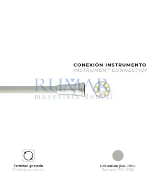 MANGUERA-PARA-MICROMOTOR-CEFLA-IMMS-STERN-WEBER-IXS4-CASTELLINI-IMPLANTOR-LED-CONEXION-ABIERTA-OPEN-END-GRIS-OSCURO-TERMINAL-GIRATORIO-0092-MARCA